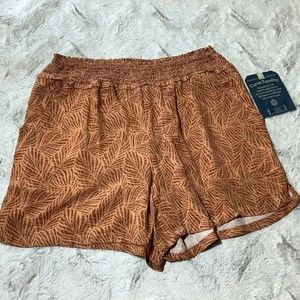 NWT Democracy tropical palm print high waist shorts size Small